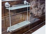Mensola Da Bagno Bemeta Retro Cromo Doppio Vetro