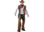 Smiffys - Frange In Costume Per Uomo/Donna Unisex SM868 (Taglia Unica) (Marrone)