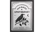 Something Different - Quadro "Old Raven Apothecary"", Specchiato SD9926 (Taglia Unica) (Bianco/Nero)"