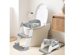 Jayseuw Wc Trainer Baby Sedile Del Water Regolabile In Altezza Con Gradini Sedile Del Water Per Bambini Vasino Di Apprendimento Pieghevole Vasino Di Apprendimento Con Maniglie