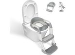 Jayseuw Trainer Wc Baby Sedile Del Water Regolabile In Altezza Con Gradini Vasino Per Bambini Sedile Del Water Vasino Per L'apprendimento Con Maniglie, Pieghevole Vasino Per L'apprendimento