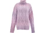 Maglione A Collo Alto Da Donna Sookie - Viola Bianco Lana, Xl/Xxl