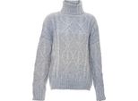 Maglione A Collo Alto Da Donna Sookie - Blu Bianco Lana, Xl/Xxl