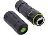 Inline® Accoppiatore Cavo Patch Cat.6A, IP68, 2X Presa RJ45, Schermato, M20