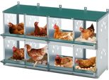 Nidi Per Galline A 8 Scomparti Per La Deposizione Delle Uova, Nido Metallico Per Pollame Da Fissare Alla Parete Per Galline/Galline Ovaiole, Box Per Pollaio Con Ampia Ventilazione