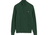 Gant - Felpa Da Uomo, Con Mezza Zip, Cotone GT11943 (M) (Verde)
