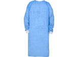 Camice Medico Xl, Non Sterile, Blu, Con Polsini, Con Lacci (Tessuto Non Tessuto Sms 35 G) 1 Pezzo.