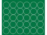 Adesivi Rotondi, Diametro 8 Cm, 30 Pezzi, Verde Brillante