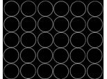 Adesivi Rotondi, Diametro 7 Cm, 30 Pezzi, Nero Lucido