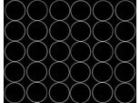 Adesivi Rotondi, Diametro 7 Cm, 30 Pezzi, Nero Opaco