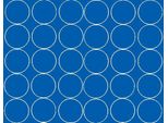 Adesivi Rotondi, Diametro 7 Cm, 30 Pezzi, Blu Opaco