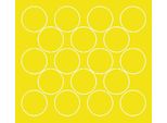 Adesivi Rotondi, Diametro 10 Cm, A Pois, 18 Pezzi, Giallo Brillante