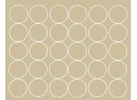 Adesivi Rotondi, Diametro 8 Cm, A Pois, 30 Pezzi, Beige Lucido