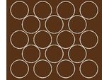 Adesivi Rotondi, Diametro 10 Cm, 18 Pezzi, Marrone Opaco