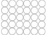 Adesivi Rotondi, Diametro 8 Cm, 30 Pezzi, Bianco Lucido