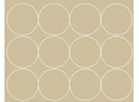 Adesivi Rotondi, Diametro 12 Cm, 12 Pezzi, Beige Lucido