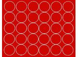 Adesivi Rotondi, Diametro 8 Cm, 30 Pezzi, Rosso Opaco