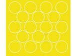 Adesivi Rotondi, Diametro 10 Cm, 18 Pezzi, Giallo Opaco
