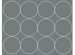 Adesivi Rotondi, Diametro 12 Cm, 12 Pezzi, Grigio Opaco