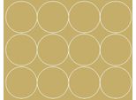 Adesivi Rotondi, Diametro 12 Cm, 12 Pezzi, Oro Opaco