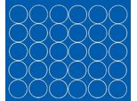 Adesivi Rotondi, Diametro 8 Cm, 30 Pezzi, Blu Lucido