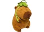 Mascotte Capybara 20 Cm - Peluche Con Una Tartaruga Sulla Schiena