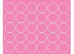 Adesivi Rotondi, Diametro 8 Cm, 30 Pezzi, Rosa Lucido
