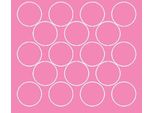Adesivi Circolari, Diametro 10 Cm, 18 Pezzi, Rosa Opaco