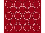 Adesivi Rotondi, Diametro 10 Cm, Adesivi A Punti, 18 Pezzi, Rosso Scuro Lucido