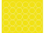 Adesivi Rotondi, Diametro 8 Cm, 30 Pezzi, Giallo Brillante