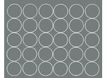Adesivi Rotondi, Diametro 8 Cm, 30 Pezzi, Grigio Lucido