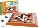 Flip Checkers Puzzle Gioco Di Logica - Gioco Da Tavolo Strategico 28X20,5 Cm