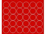 Adesivi Rotondi, Diametro 8 Cm, 30 Pezzi, Rosso Lucido