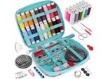 Set Da Cucito Juning Con Astuccio, Filo, Aghi, Forbici, Kit Di Pronto Soccorso Da Viaggio