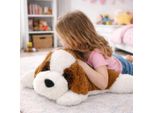 Sweety Toys 5529 Xxl Peluche San Bernardo – Cane Di Peluche Sdraiato Circa 80 Cm, Extra Morbido