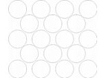 Adesivi Rotondi, Diametro 10 Cm, 18 Pezzi, Bianco Opaco