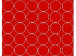 Adesivi Rotondi, Diametro 7 Cm, 30 Pezzi, Rosso Opaco