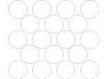 Adesivi Rotondi, Diametro 10 Cm, 18 Pezzi, Bianco Lucido