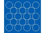 Adesivi Rotondi, Diametro 10 Cm, 18 Pezzi, Blu Lucido