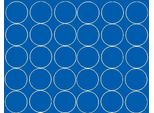 Adesivi Rotondi, Diametro 7 Cm, 30 Pezzi, Blu Lucido