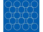 Adesivi Rotondi, Diametro 10 Cm, 18 Pezzi, Blu Opaco