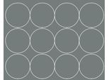 Adesivi Rotondi, Diametro 12 Cm, 12 Pezzi, Grigio Lucido