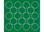 Adesivi Circolari, Diametro 10 Cm, 18 Pezzi, Verde Brillante