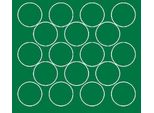 Adesivi Rotondi, Diametro 10 Cm, 18 Pezzi, Verde Opaco