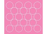 Adesivi Circolari, Diametro 10 Cm, 18 Pezzi, Rosa Lucido