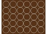 Adesivi Rotondi, Diametro 8 Cm, 30 Pezzi, Marrone Opaco