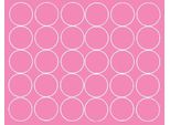 Adesivi Rotondi, Diametro 8 Cm, 30 Pezzi, Rosa Opaco
