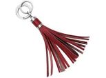 Schlüsselanhänger GRETCHEN Tassel Keyring, rot (weinrot), Schlüsselanhänger, Damen, Schlüsselanhänger, aus italienischem Kalbsleder