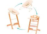 Hochstuhl FILLIKID Pia Swing, Baby, Gr. B/H/T: 51cm x 81cm x 45cm, 3 Stk., beige (natur), Stühle Kombihochstuhl Hochstuhl, inkl. Neugeborgenenaufsatz und Wippe
