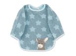 Lätzchen STERNTALER Ärmellätzchen, Emmi, mittelblau, Baby, blau (mittelblau), Baumwolle, Lätzchen